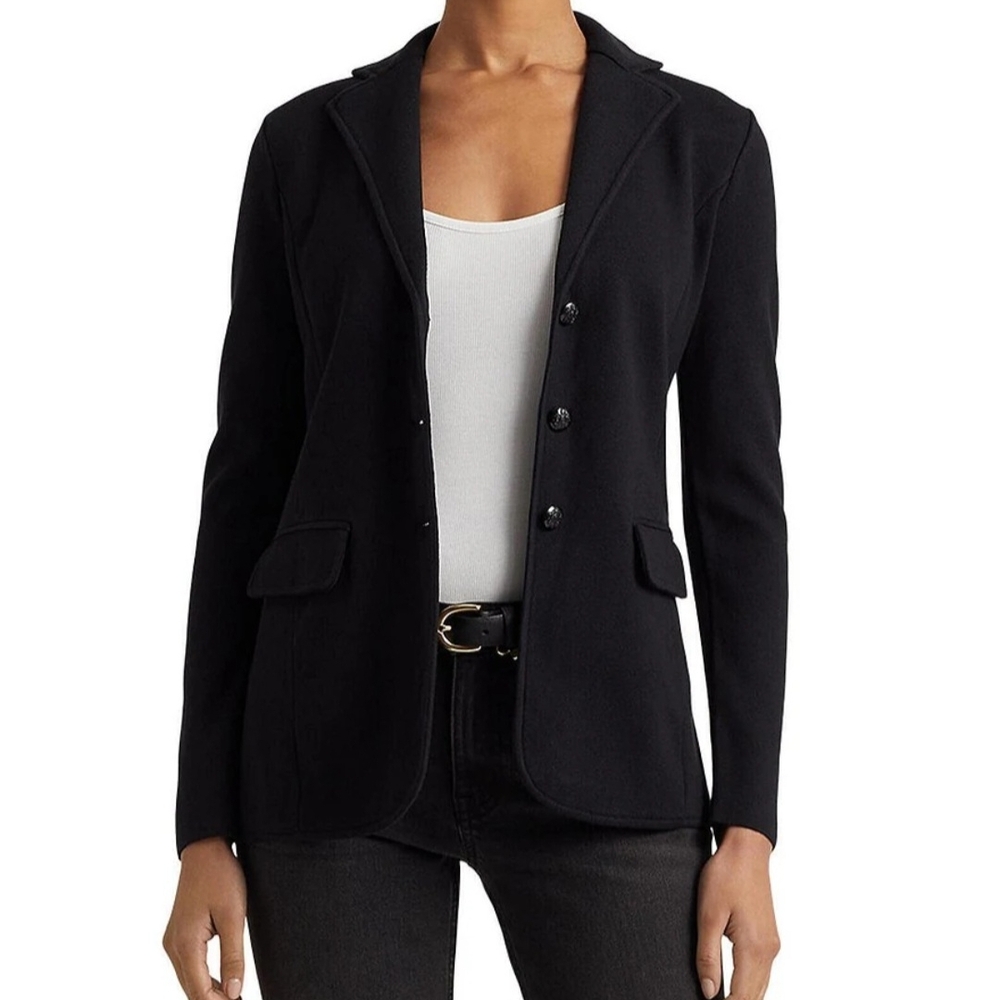 Lauren Ralph Lauren Sweater Blazer Womens Medium Black